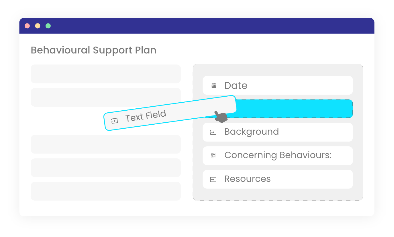 education forms drag drop